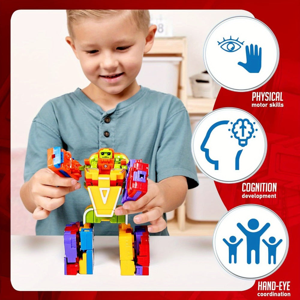 Alphabet Robot Toys for Kids Alphabots ABC Learning Letter Transform Robots, STEM Educational Toy for Boys & Girls Ages 3-8
