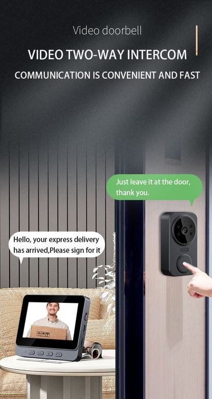 Wireless Video Doorbell Camera No WiFi No App Required 4.3-inch IPS Monitor 960P Night Vision for an Everyday Personal Care Routine