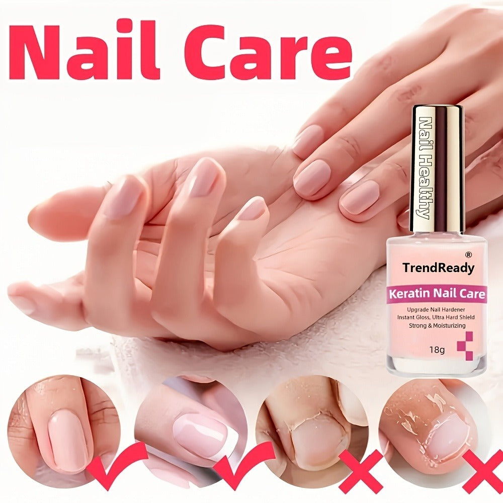 Colored Nail Hardener Set Pink White Yellow – Fast Drying 15ml Nail Strengthener for Weak Splitting Brittle