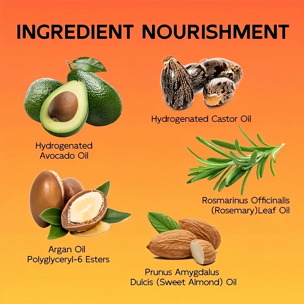 Castor Oil Curl Defining Cream 2-Pack, Deep Moisture Curl Styler with Rosemary & Coconut Oil, Frizz Control