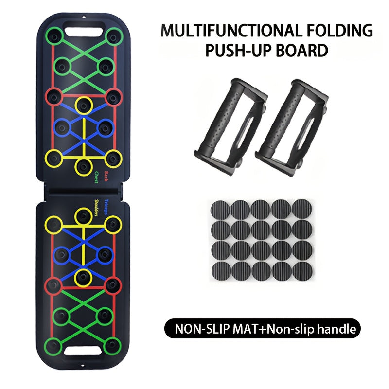 Push Up Board Multifunctional Color-Coded Chest Workout System, Adjustable Home Gym Equipment for Chest, Shoulders