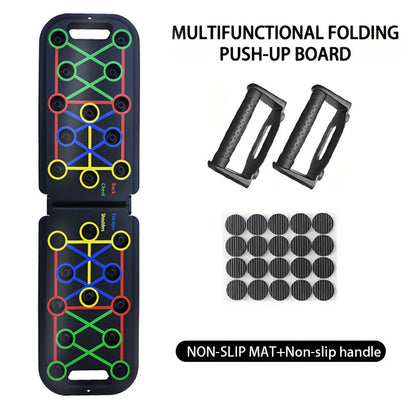 Push Up Board Multifunctional Color-Coded Chest Workout System, Adjustable Home Gym Equipment for Chest, Shoulders