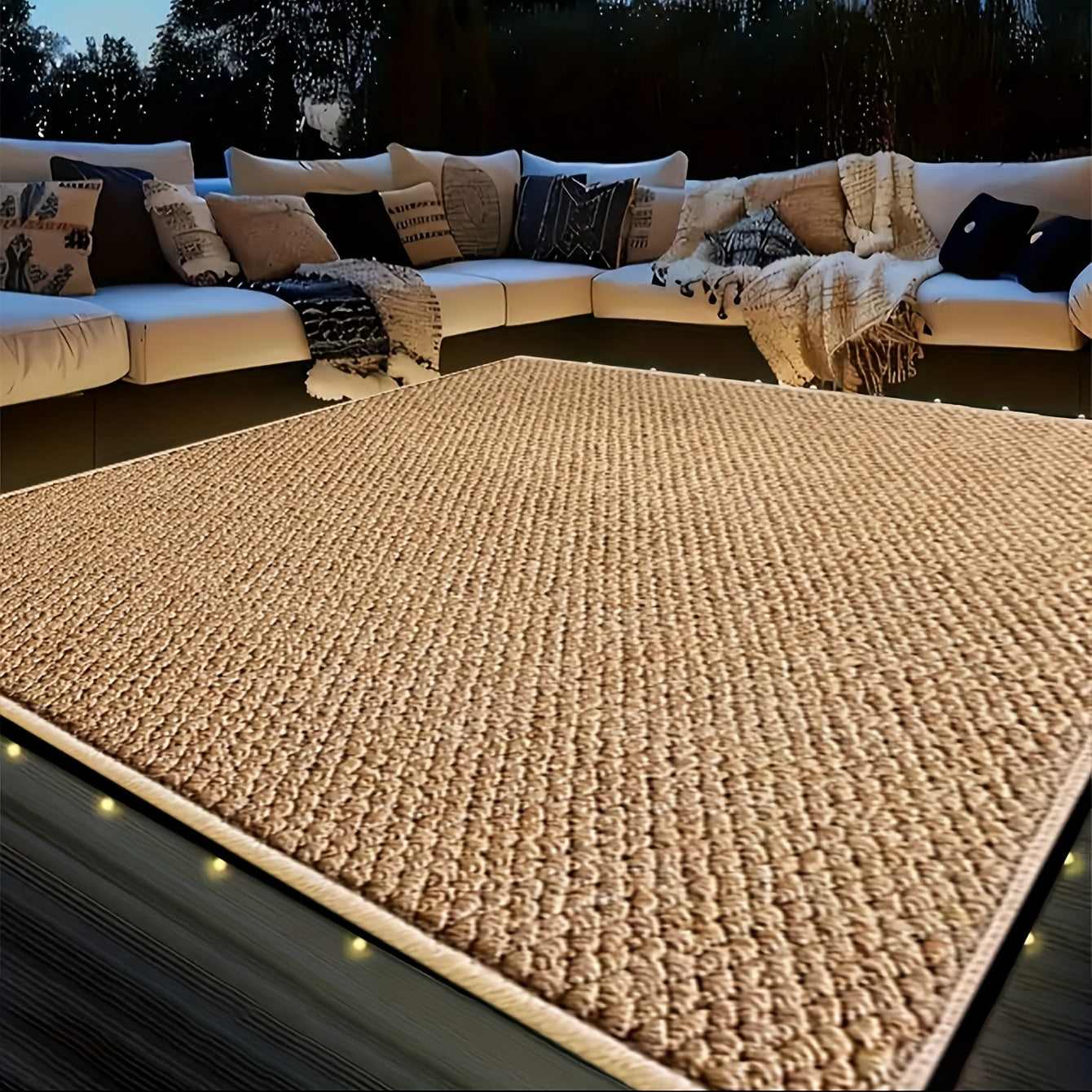 Outdoor Rug Patio Mat Washable | Synthetic Grass Pool Garden Balcony