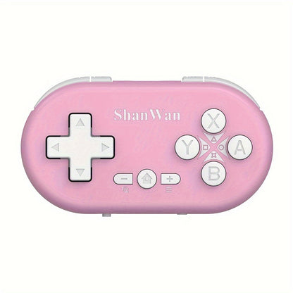 Mini Bluetooth Keychain Gaming Controller in Four Colors with 180mAh Battery and Pocket-Size Oval Body