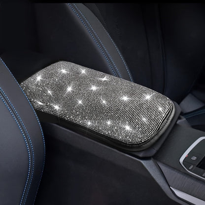 30-Piece Bling Car Interior Accessories Set with 15-Inch Steering Wheel Cover, Seat Belt Pads and Trim