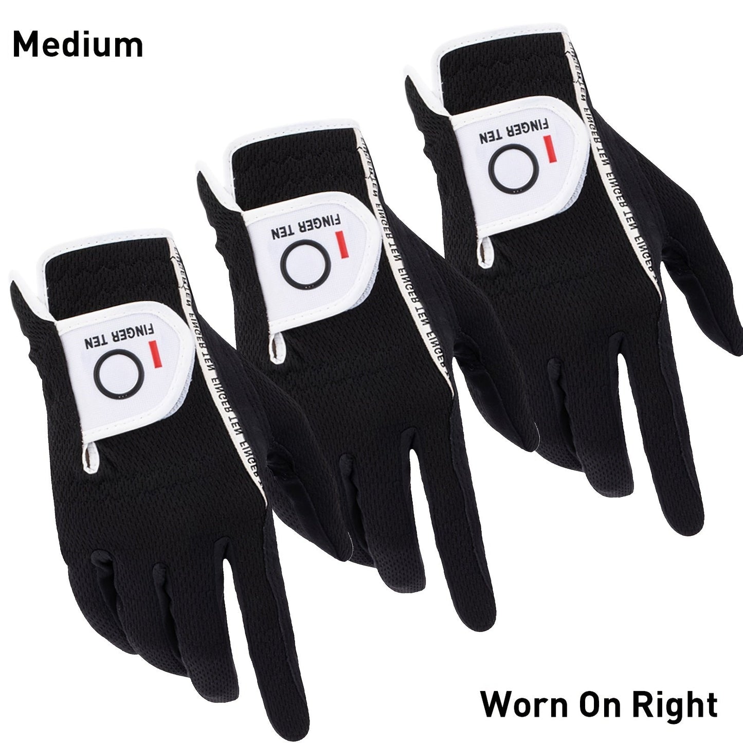Wet Weather Golf Gloves Rain Grip 3-Pack for Men | Breathable Water-Resistant Golf Gloves for Left & Right Hand