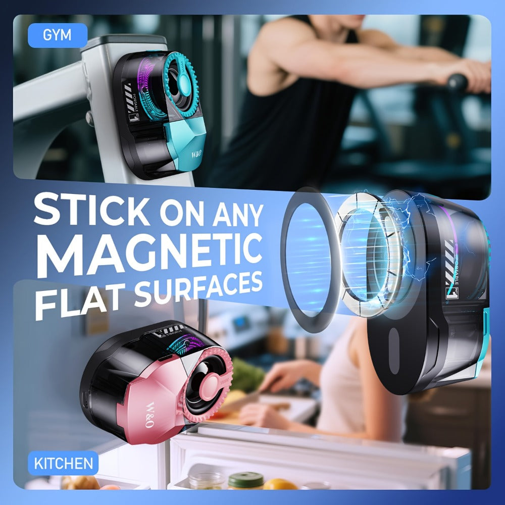 5-in-1 Wireless Bluetooth Speaker with Phone Holder & Earbuds, HD Stereo Sound, Colorful Ambient RGB Light