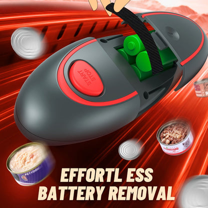 Automatic Can Opener Hands-Free | Electric Battery-Powered One-Touch Can Opener for All Can Sizes, Safe Smooth Edge