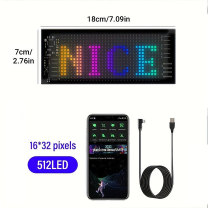 RGB LED Pixel Display Wall Art App Control USB Powered - Colorful Programmable Flexible Screen for an Everyday Personal Care Routine