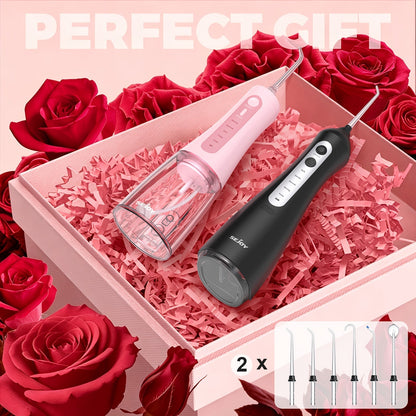 Water Flosser Electric Oral Irrigator 9 Replaceable Nozzles 350mL Tank 20-Day Battery 360° for an Everyday Personal Care Routine