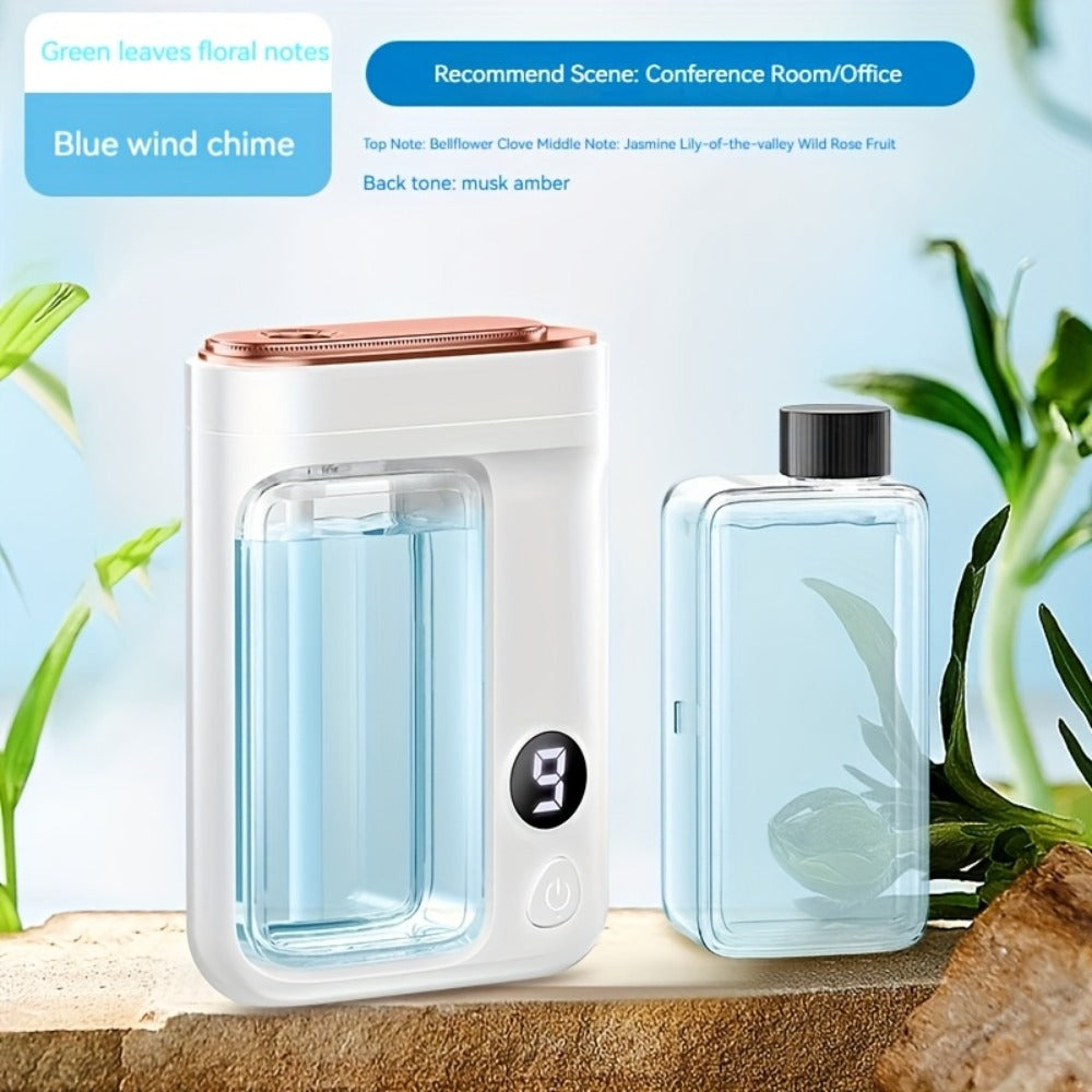 Essential Oil Aromatherapy Diffuser Set, Mini Humidifier with 7 Spray Levels, 1/4/ Timer, 5.07oz