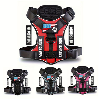 Reflective Dog Harness Vest with Handle Adjustable No-Pull Pet Vest for Walking Running & Training – Easy Control