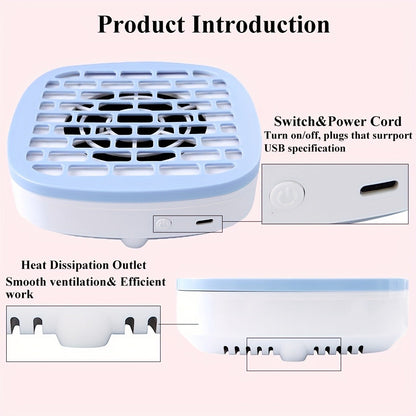 Nail Dust Collector Desktop USB Electric Nail Vacuum Fan Powerful Suction Powder Removal Machine with Filter