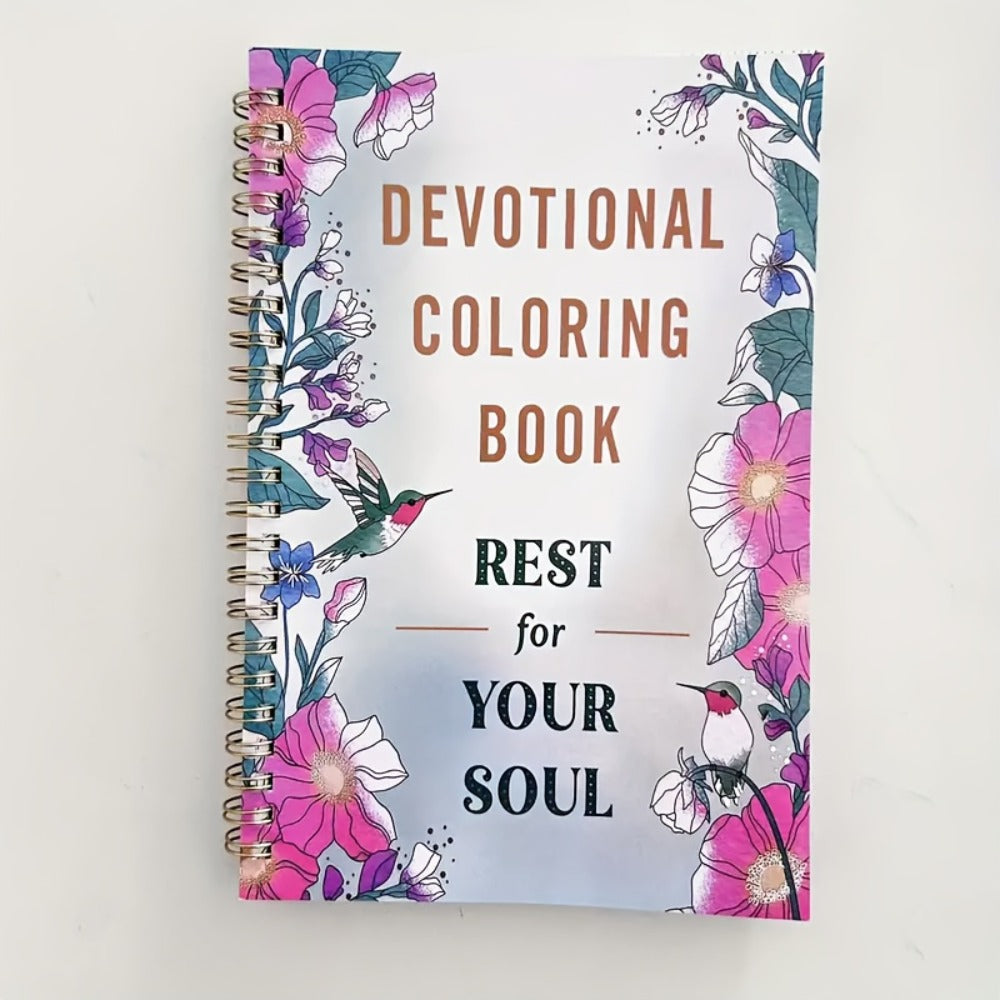 Christian Coloring Book for Adults, Devotional Faith-Based Mindfulness Art with Scripture, Guided Meditation & Stress Pages for Women