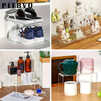 Acrylic Display Risers Clear Transparent Stands for Funko Pop Figures, Cupcakes, Jewelry, Perfume Bottles