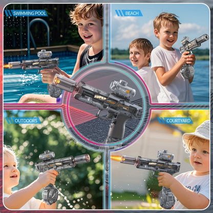 Electric Water Gun Large for Kids & Adults, High-Power Squirt Blaster for Pool Beach Lawn Backyard Summer Water Battle