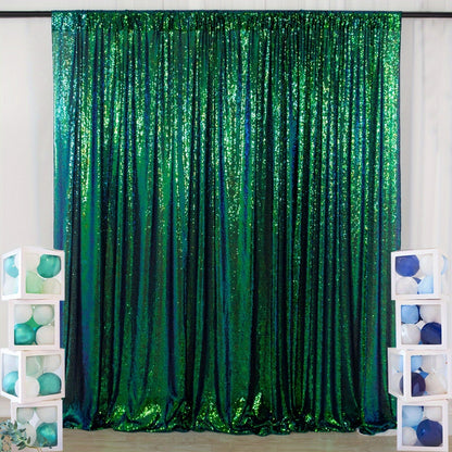 Sequin Backdrop Curtain for Party Wedding – 4x8ft Shimmering Glitter Curtain for Birthday Photo Booth Stage Decoration, Easy Hang