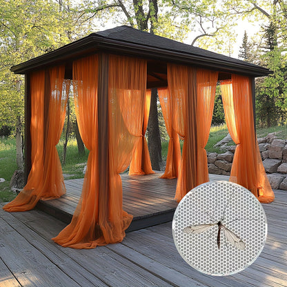 Outdoor Curtains | Sheer Mesh Rod Pocket Patio Gazebo Porch Wedding