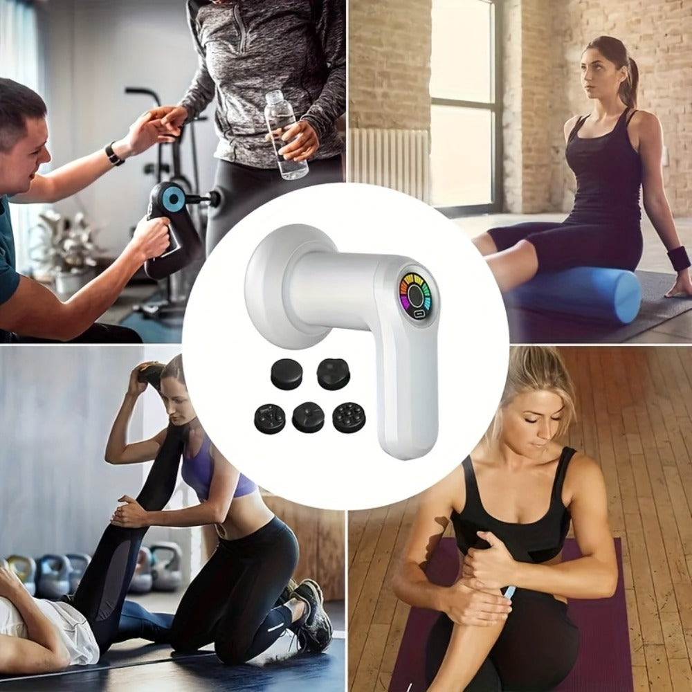 Body Sculpting Massager, Handheld Vibration Body Shaper with 5 Interchangeable Massage Heads
