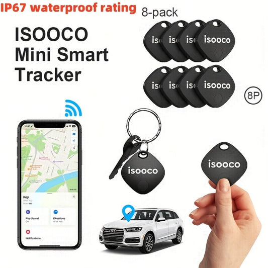 GPS Tracker 8 Pack Smart Anti-Theft Real-Time Location Tracking Tags for Vehicle Bicycle Motorcycle Wallet Keychain School Bag Luggage Item