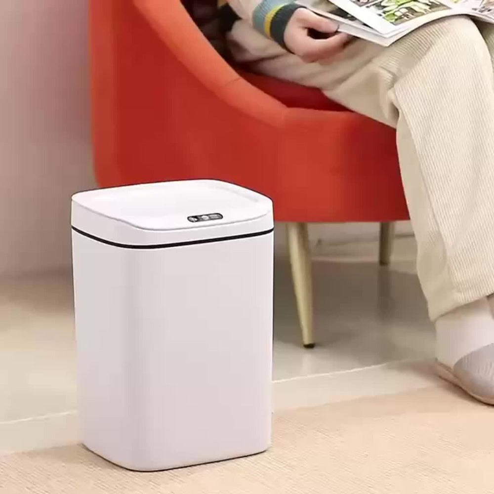 Motion-Activated Touchless Trash Can with Lid, Smart Sensor Waste Bin for Kitchen, Bathroom, Office & Home