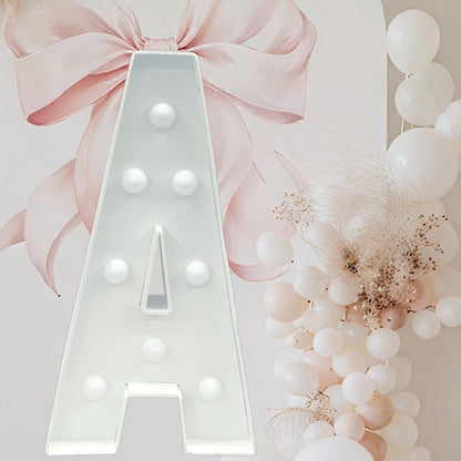 Marquee Letter Lights White LED - 3FT Light Up Letters A-Z for Birthday, Anniversary, Wedding & Party Decor