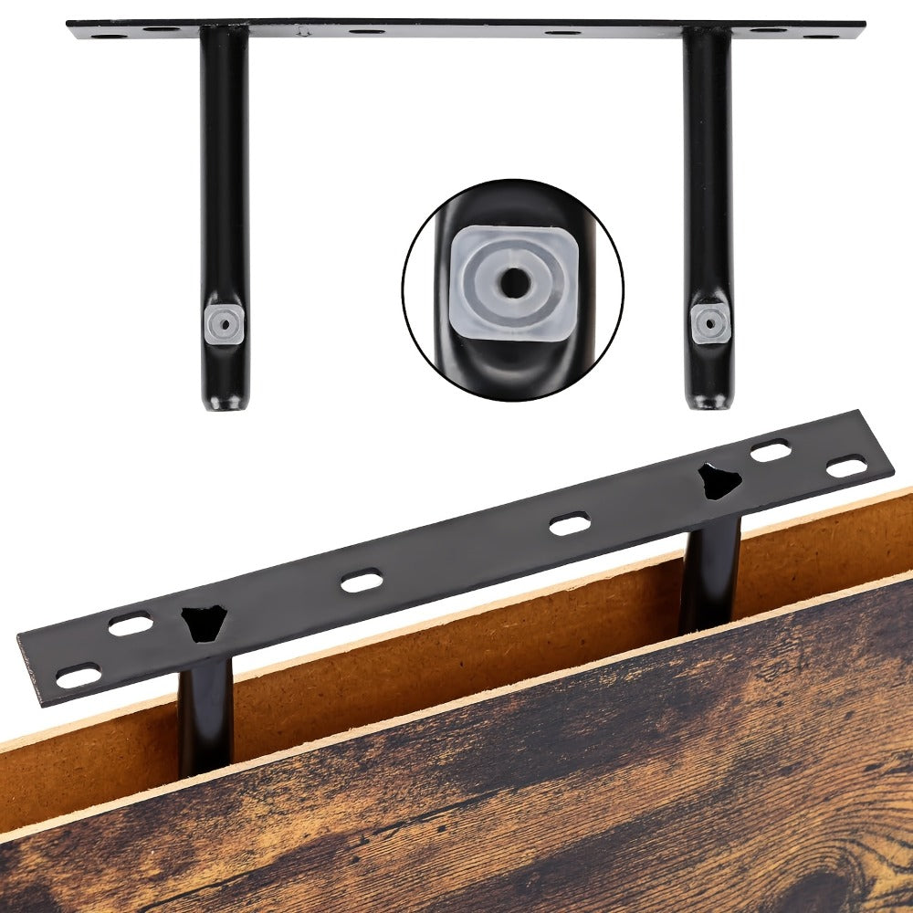 Floating Wall Shelves Set of 4, Retro Style Wall Mounted Shelves with Invisible Brackets for Bathroom Living Room Bedroom Kitchen