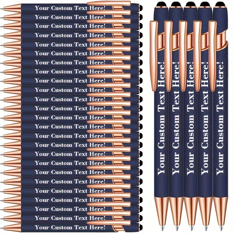 Ballpoint Stylus Pens 30 Pack – 2-in-1 Touchscreen Stylus & Ballpoint Pen with Comfortable Grip, Personalized Engraving