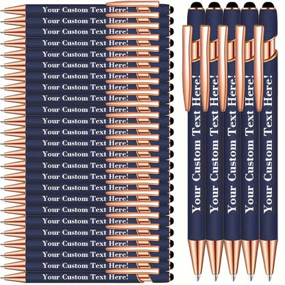 Ballpoint Stylus Pens 30 Pack – 2-in-1 Touchscreen Stylus & Ballpoint Pen with Comfortable Grip, Personalized Engraving