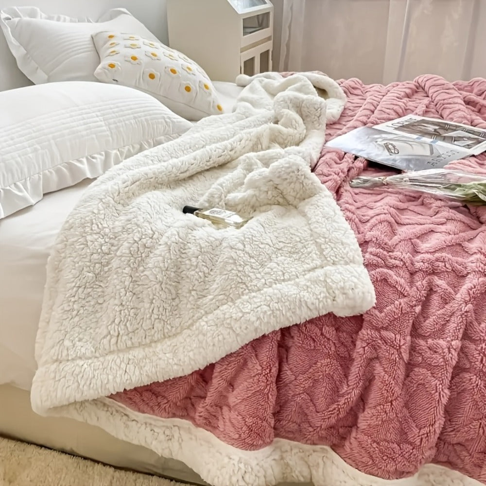Taffeta Blanket Double-Sided, Silky All-Season Sleep Blanket for Bed & Air Conditioning, 5 Colors