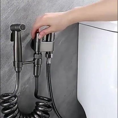 Handheld Bidet Sprayer Kit 6-Piece Wall Mounted Toilet Sprayer Set with Hose & Holder - Adjustable Pressure
