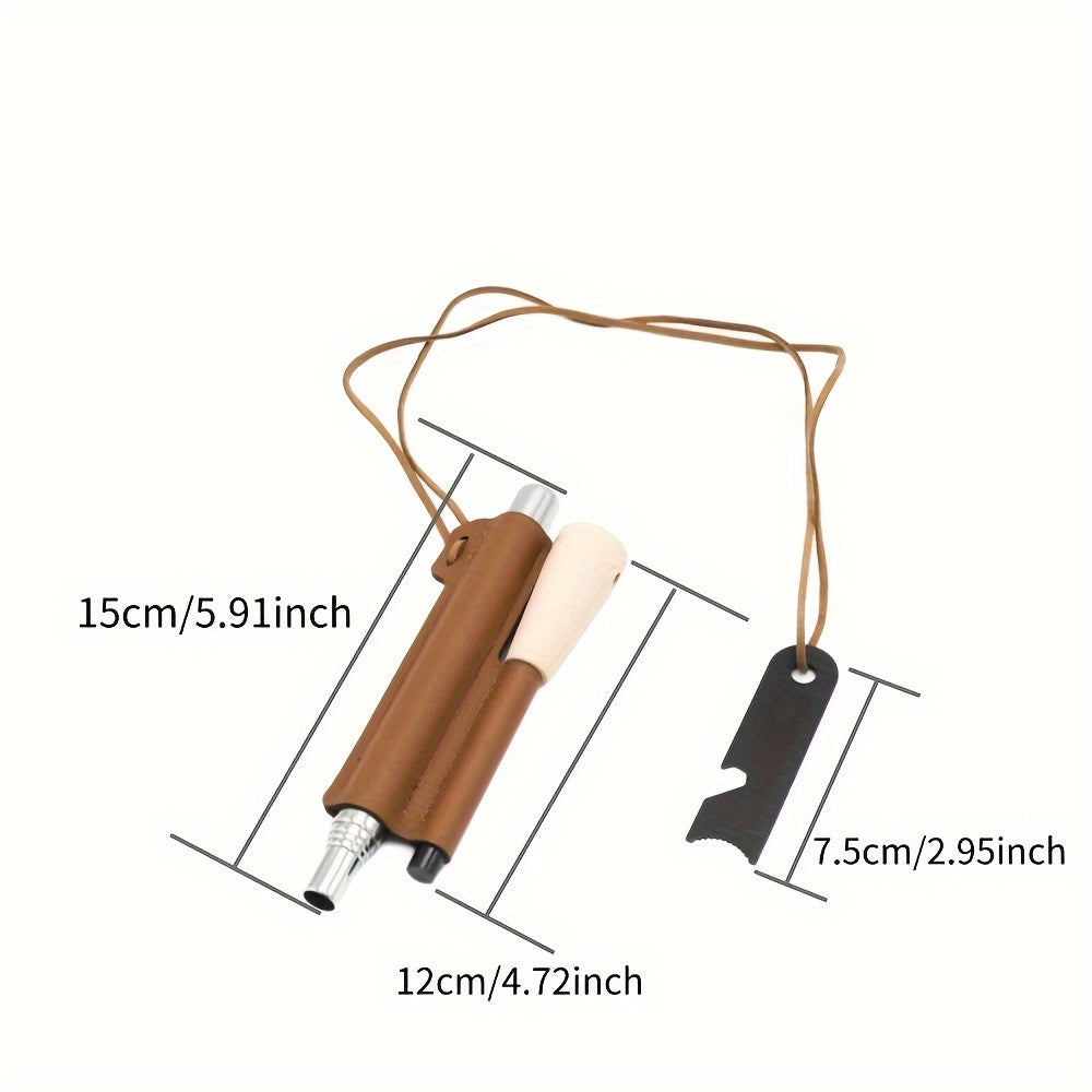 Magnesium Fire Starter Rod Set with Scraper & Steel Bellows, Waterproof Flint Striker Kit for Camping Hiking Survival