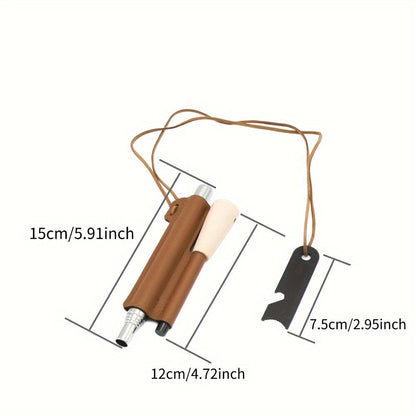 Magnesium Fire Starter Rod Set with Scraper & Steel Bellows, Waterproof Flint Striker Kit for Camping Hiking Survival