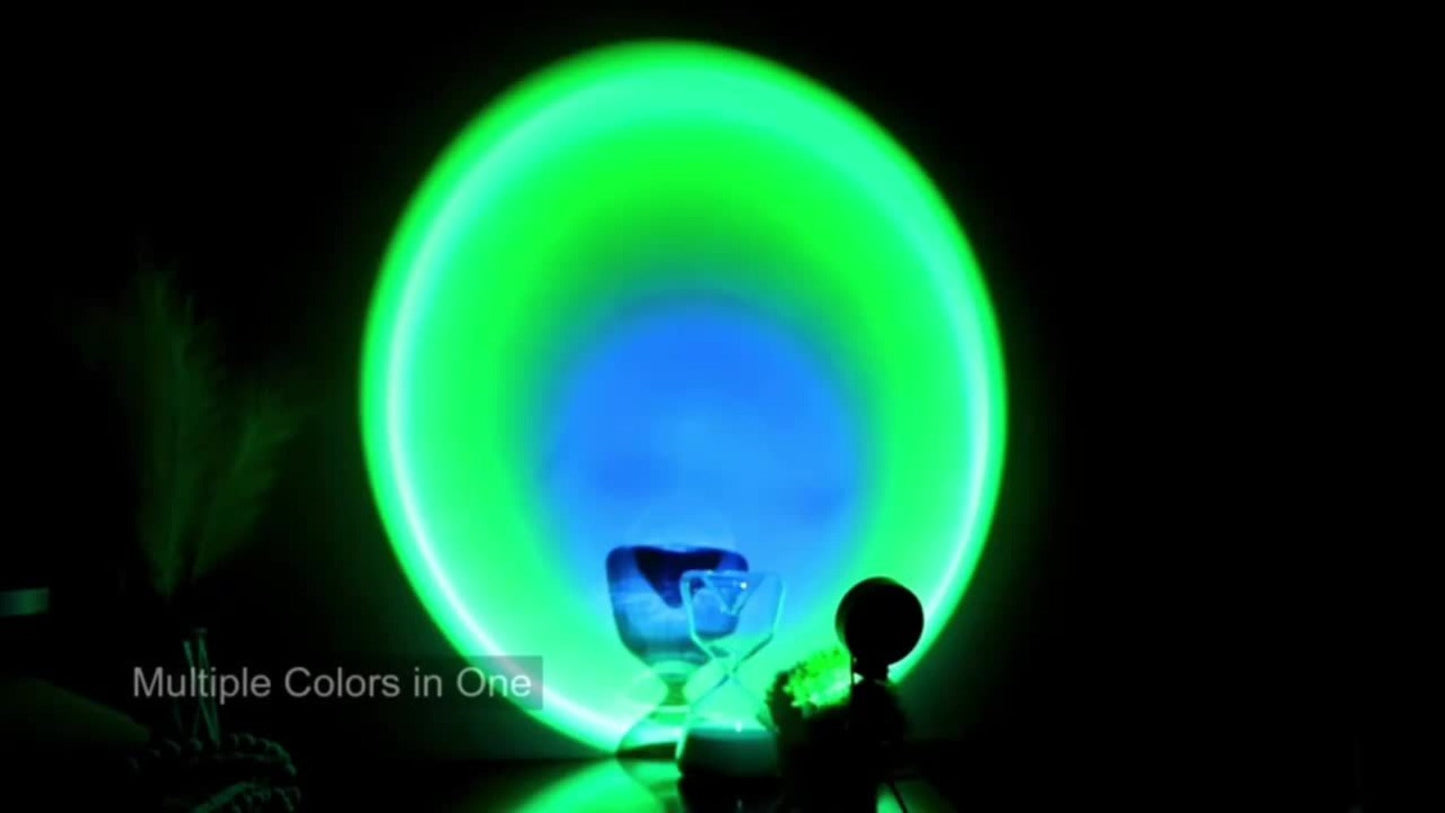 RGB Sunset Lamp Projection with Stand & Remote Control, USB Color Changing Sunset Light for Bedroom