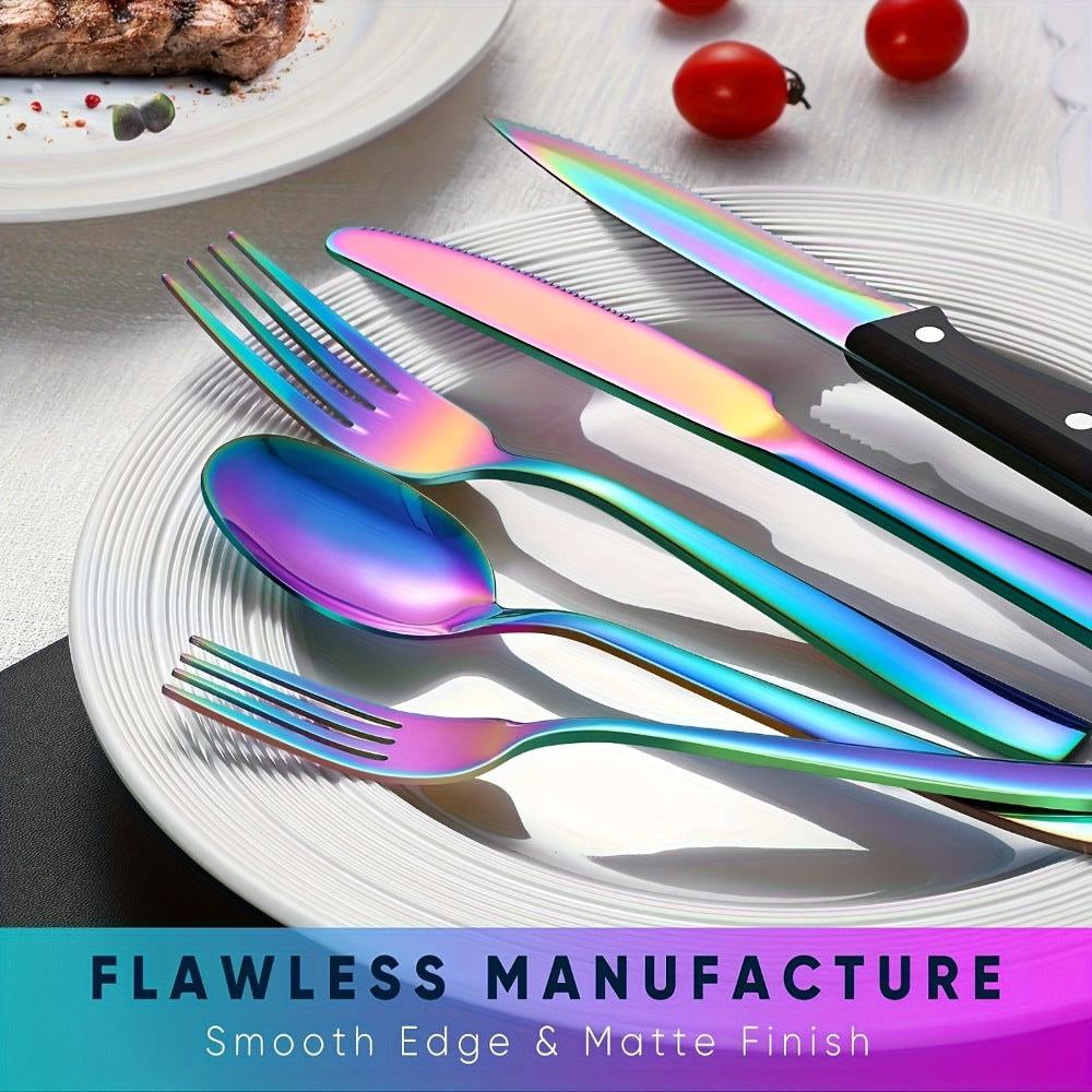 Stainless Steel Flatware Set, Mirror-Polished Cutlery Set for Home & Hotel, Gift Box Included, Silverware for Parties