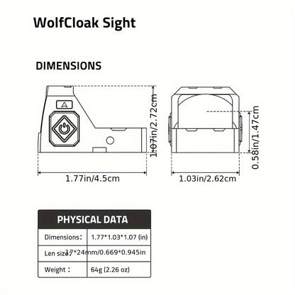 2 MOA Red Dot Sight with Shake Awake – Shock-Activated Motion Sensing Optic | Fast Target Acquisition | Waterproof Reflex Sight for Hunting