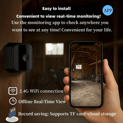 Wireless Security Camera Rechargeable Battery, No WiFi No Internet AP Hotspot, IR Night Vision, Two-Way Audio