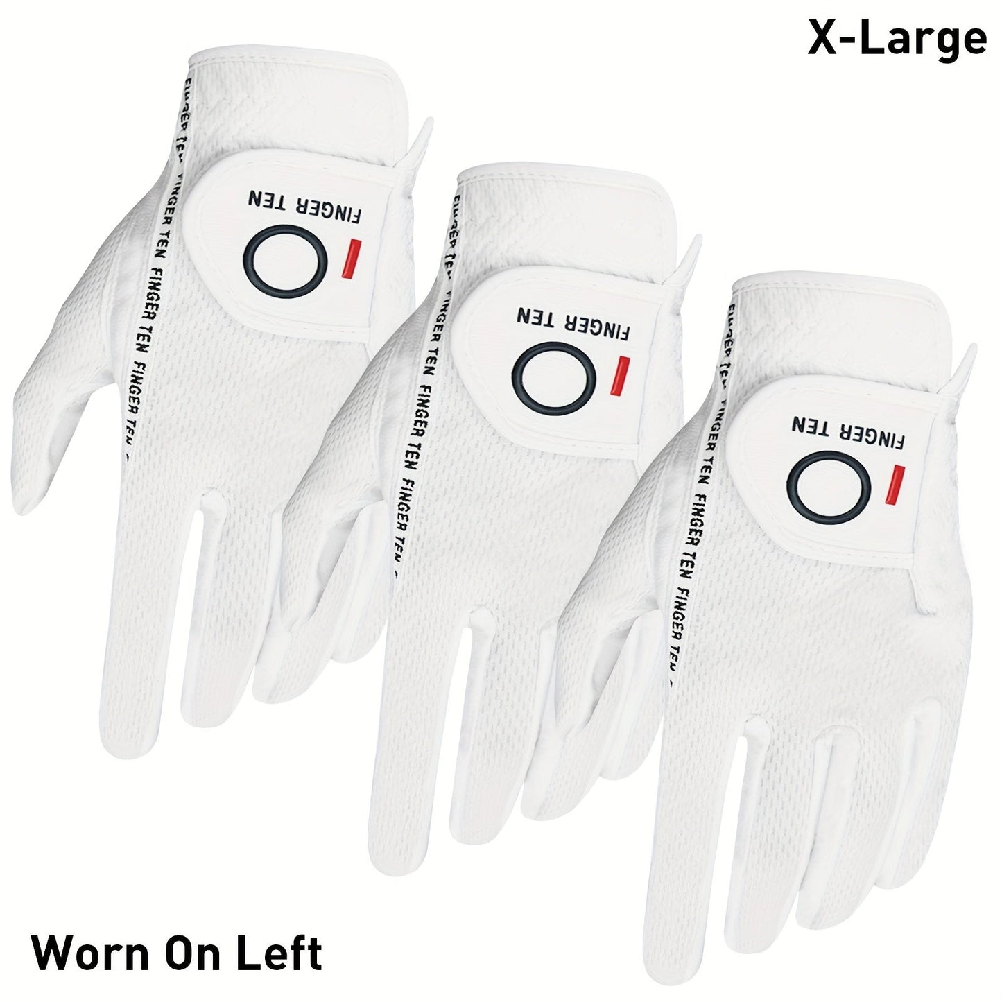 Wet Weather Golf Gloves Rain Grip 3-Pack for Men | Breathable Water-Resistant Golf Gloves for Left & Right Hand