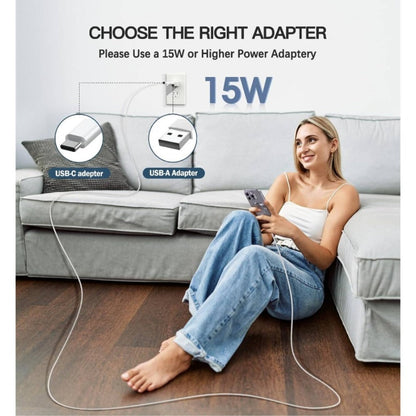 Two-Piece Silver-Tone Magnetic Wireless Charging Pad Set with Round Faces and Pictured USB Cables