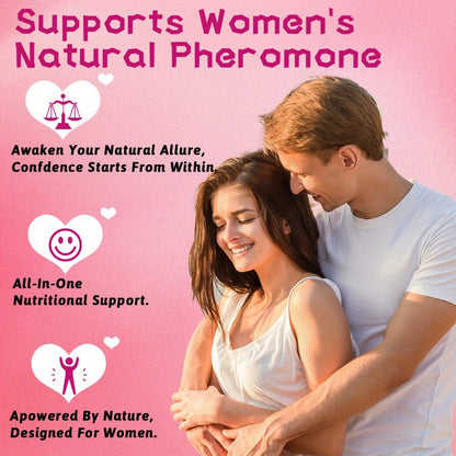 Women's Pheromone Gummies with L-Arginine, Maca & Beetroot, Natural Attraction, Confidence & Feminine Balance Supplement