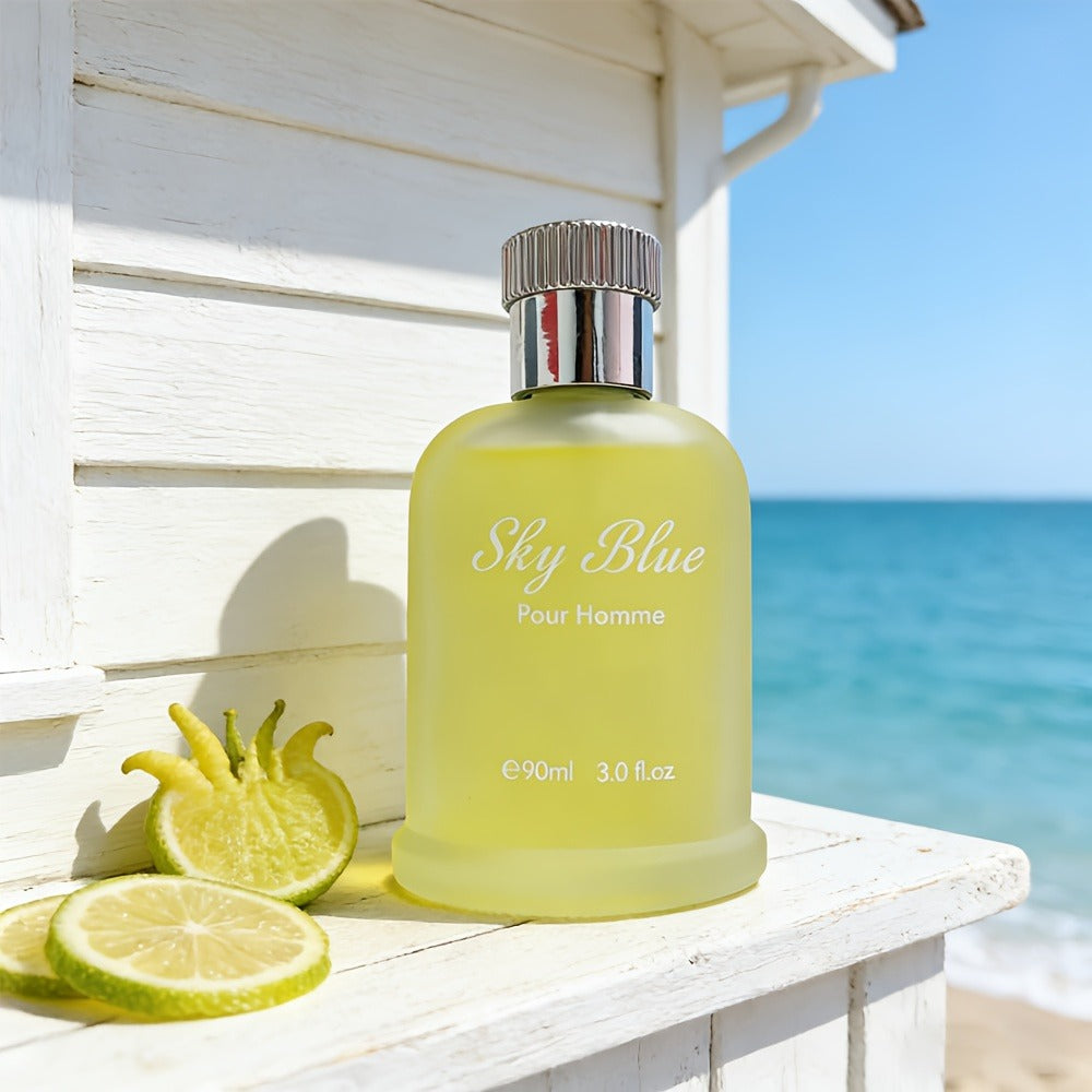 Men's Cologne Eau de Parfum Sky Blue - Bergamot Rosemary & Oak Moss Fresh Masculine Fragrance, No Propylene Glycol