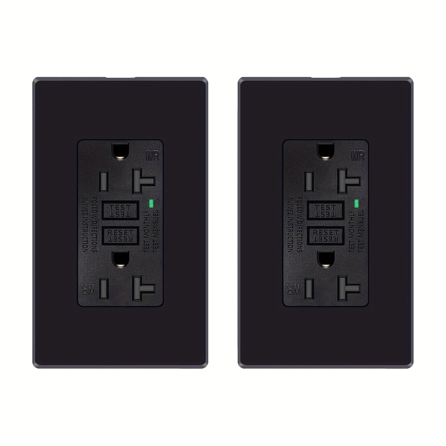 GFCI Outlet 20 Amp Tamper Resistant WR Weather Resistant with Wall Plate ETL Listed for Home Cooking, Dining and Outdoor Meals