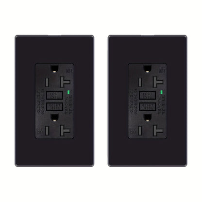 GFCI Outlet 20 Amp Tamper Resistant WR Weather Resistant with Wall Plate ETL Listed for Home Cooking, Dining and Outdoor Meals