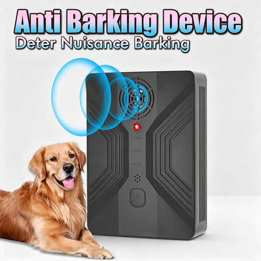 55ft Rechargeable Ultrasonic Bark Deterrent – USB Charged 1-Month Battery, 3 Frequency Modes 15–30KHz | Mountable Dog Barking Stopper