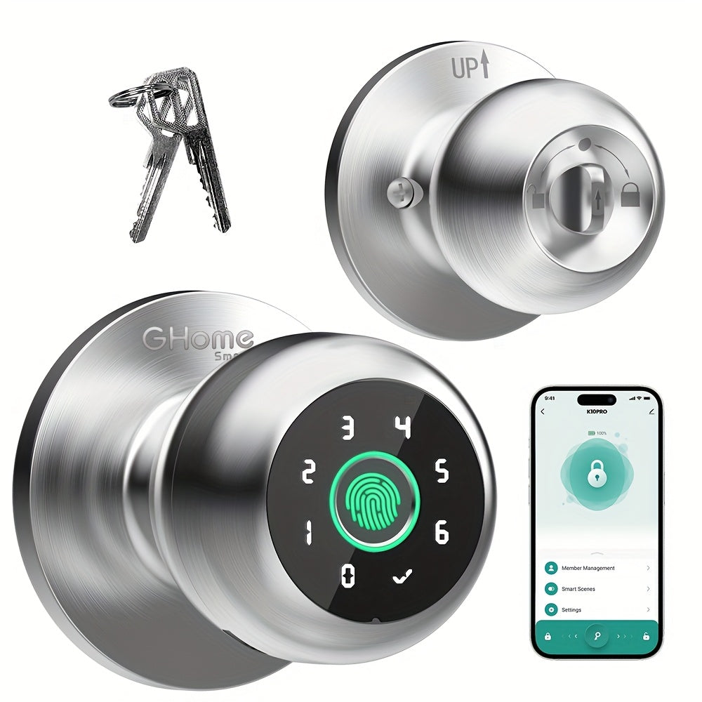 Smart Door Lock GHome K10 K10 PRO K20 and KD03 PRO Knob Models with Three or Four Access Methods