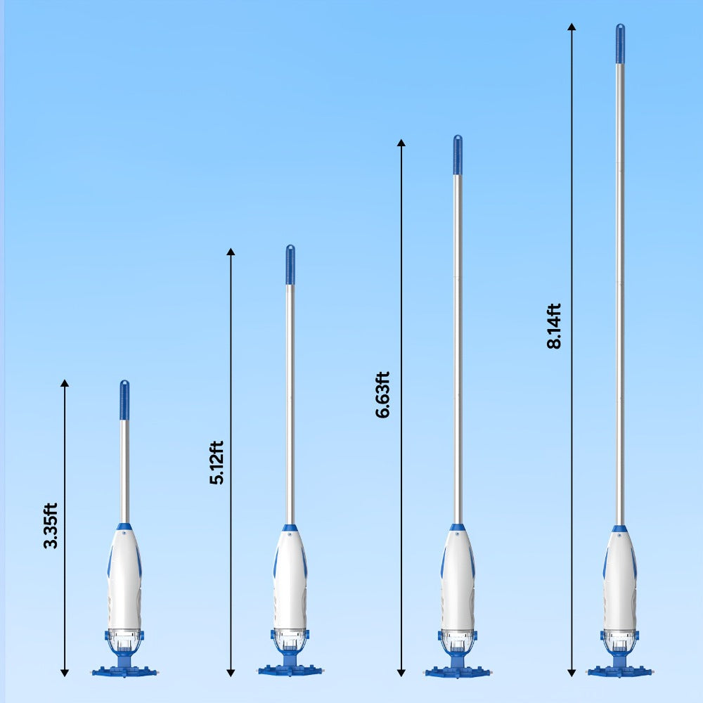 Cordless Pool Vacuum Cleaner 15.8 GPM Suction, 60-Min Runtime, Telescopic Pole for Entryways, Bedrooms and Living Spaces