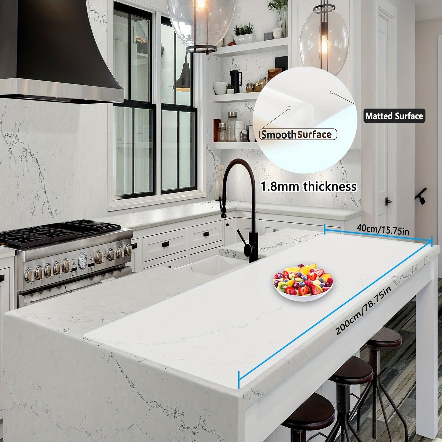Extra Large Silicone Mat for Kitchen Counter, Heat Resistant Countertop Protector, Nonstick Craft Mat & Placemat