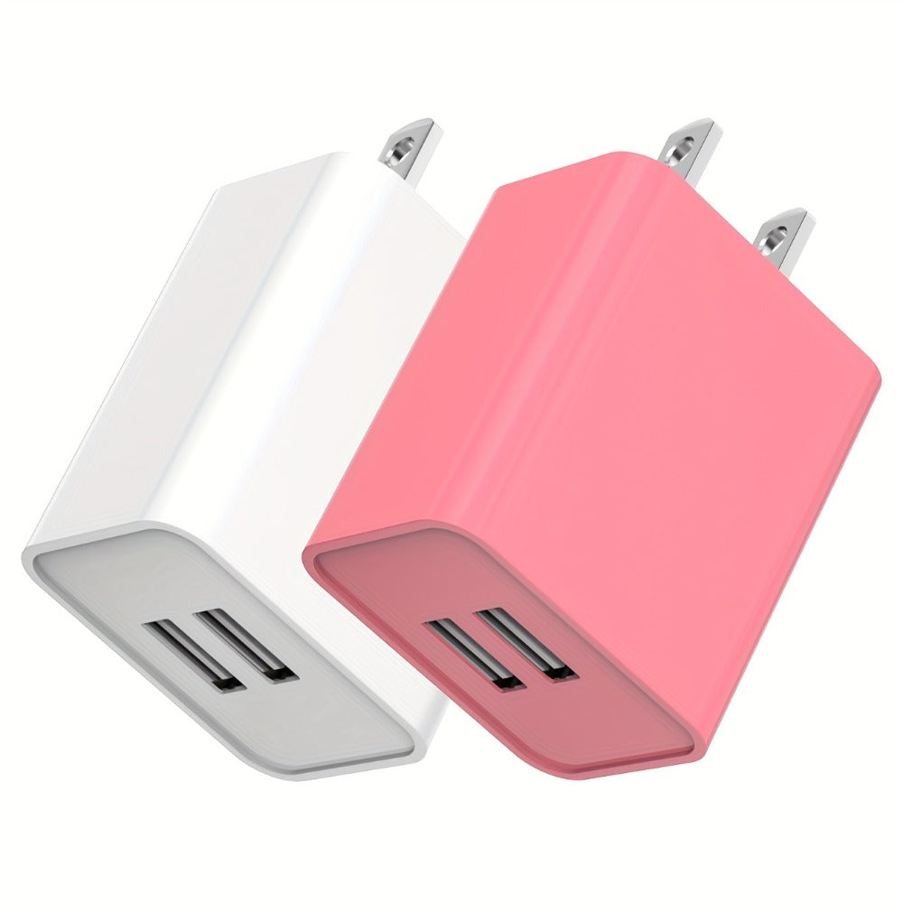 USB Wall Charger Cube Multi-Pack 2/3/4-Pack Dual Port 5V 2.1A with Short Circuit Protection