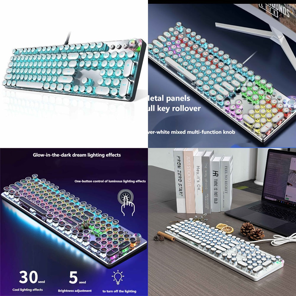 Hot-Swappable Mechanical Keyboard and Mouse Combo 34 Lighting Effects True Mechanical Blue for an Everyday Personal Care Routine
