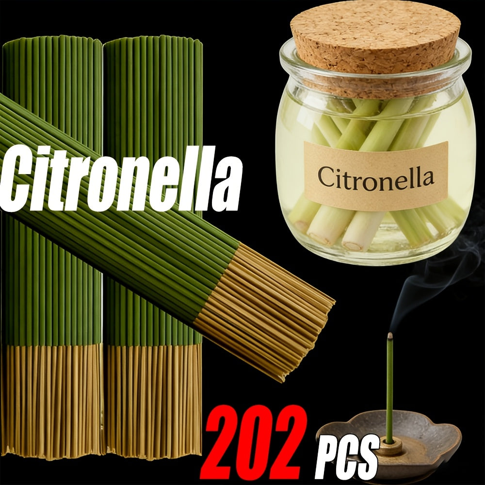 Citronella Incense Sticks 202PCS, 8.66" Essential Oil Infused Sticks for Meditation, Yoga & Aromatherapy